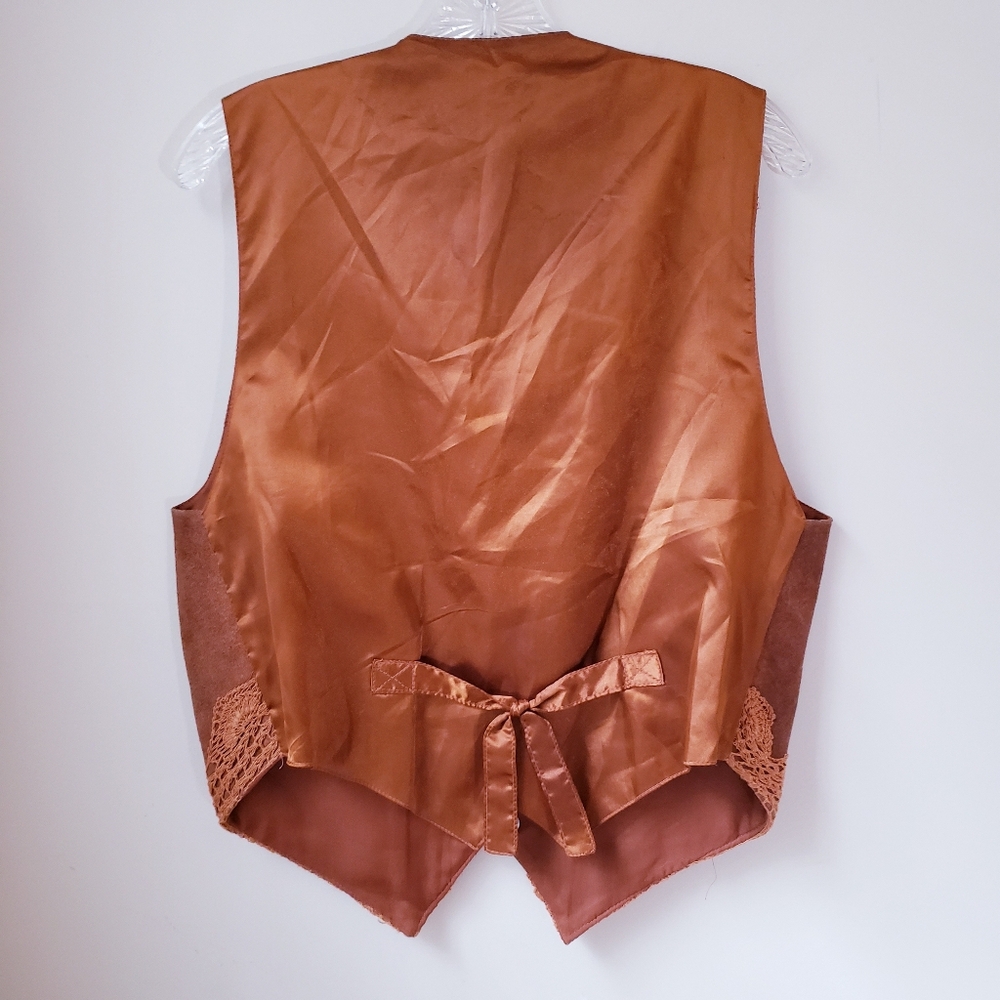 Vintage Mona Mode Tan Leather Vest - Picture 10 of 11
